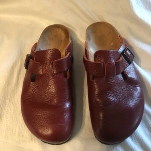 Birkenstock Red Clogs
